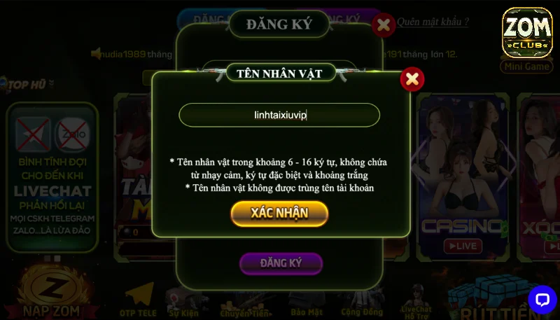 Những lỗi đăng ký Zomclub mà người chơi thường gặp 