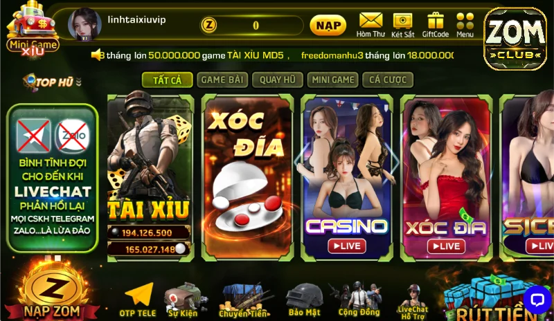 Casino Zomclub – Sòng Bạc Online Đẳng Cấp Nhất Châu Á 2024