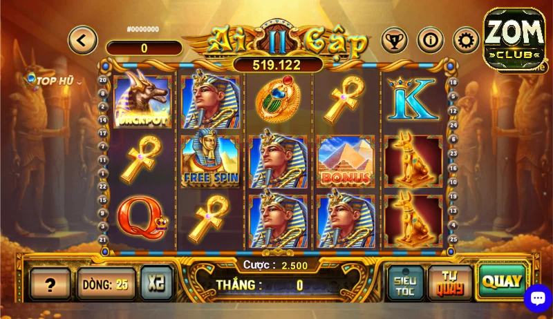 Nữ Hoàng Ai Cập Zomclub – Đánh Giá Chi Tiết Slot Game 2024