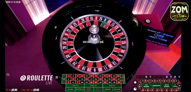 Bảng cược Roulette Zomclub bên trong: Trả thưởng cao - tỷ lệ thắng thấp